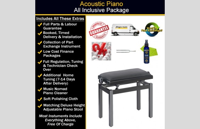 Kawai K-300 Ebony Polish Upright Piano All Inclusive Package - Image 2