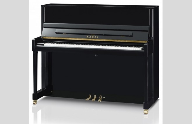 Kawai K-300 Aures2 Ebony Polished Upright Piano All Inclusive Package - Image 1