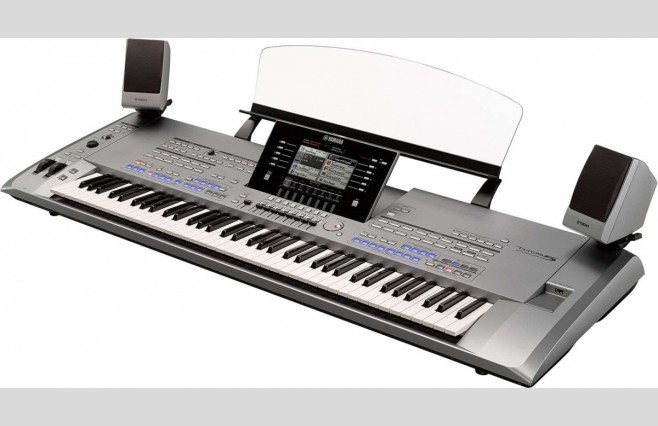 Used Yamaha Tyros 5 76 Keyboard & Speakers - Image 1