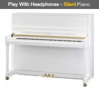 Kawai K-300 Aures2 Snow White Polished Upright Piano